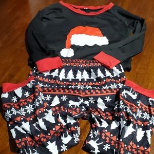 Santa Christmas Pajamas Size 4T Set Unisex